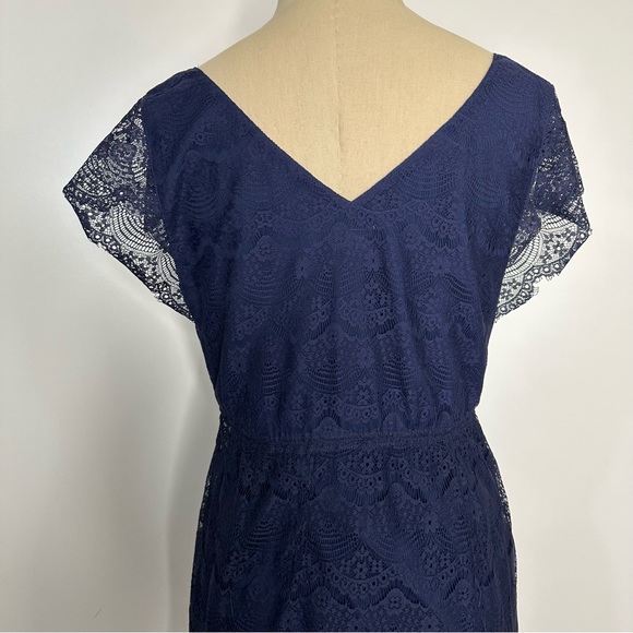 Fossil Penny Lace Cap Sleeve Dress Navy - Picture 6 of 15